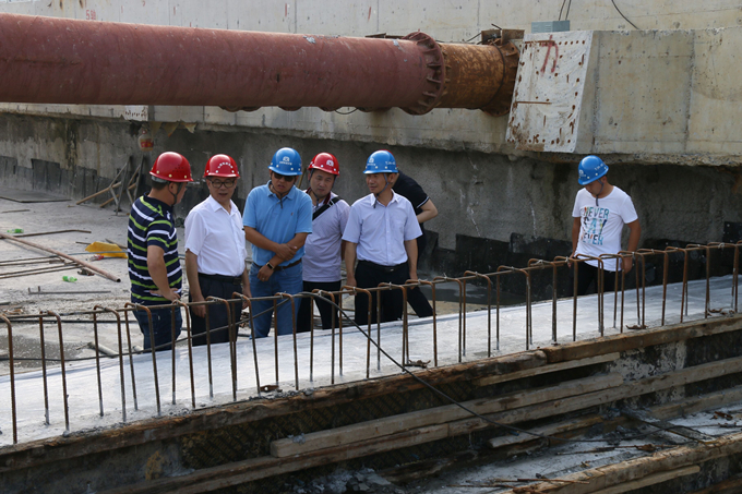 合肥城市軌道交通有限公司總會計師王德文一行赴合軌4號線3標潛口路站觀摩學習 合肥城市軌道交通有限公司總會計師王德文一行赴合軌4號線3標潛口路站觀摩學習